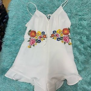 Embroidered romper